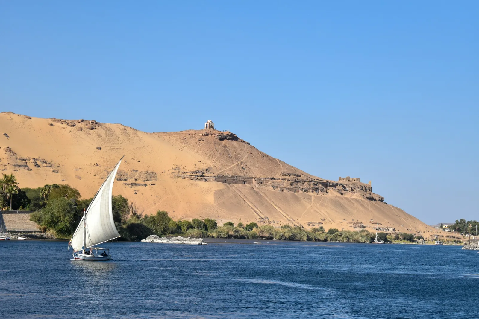 A Felucca On The Nile Near Aswan